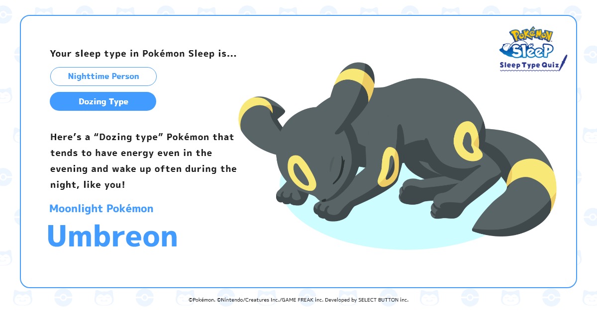 Sleep Type Quiz – Pokémon Sleep Official Webpage